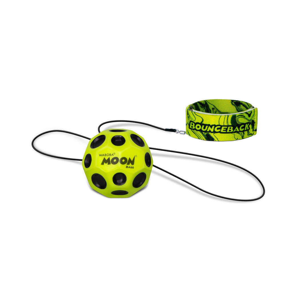 Waboba Bounceback Returning Moon Ball – Hyper-Bouncy Ball Returns to You, 49g, Yellow, Ages 8+