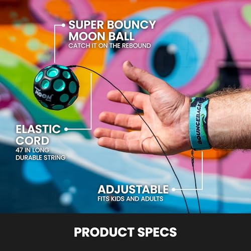 Waboba Bounceback Returning Moon Ball – Hyper Bouncy Ball That Comes Back to You