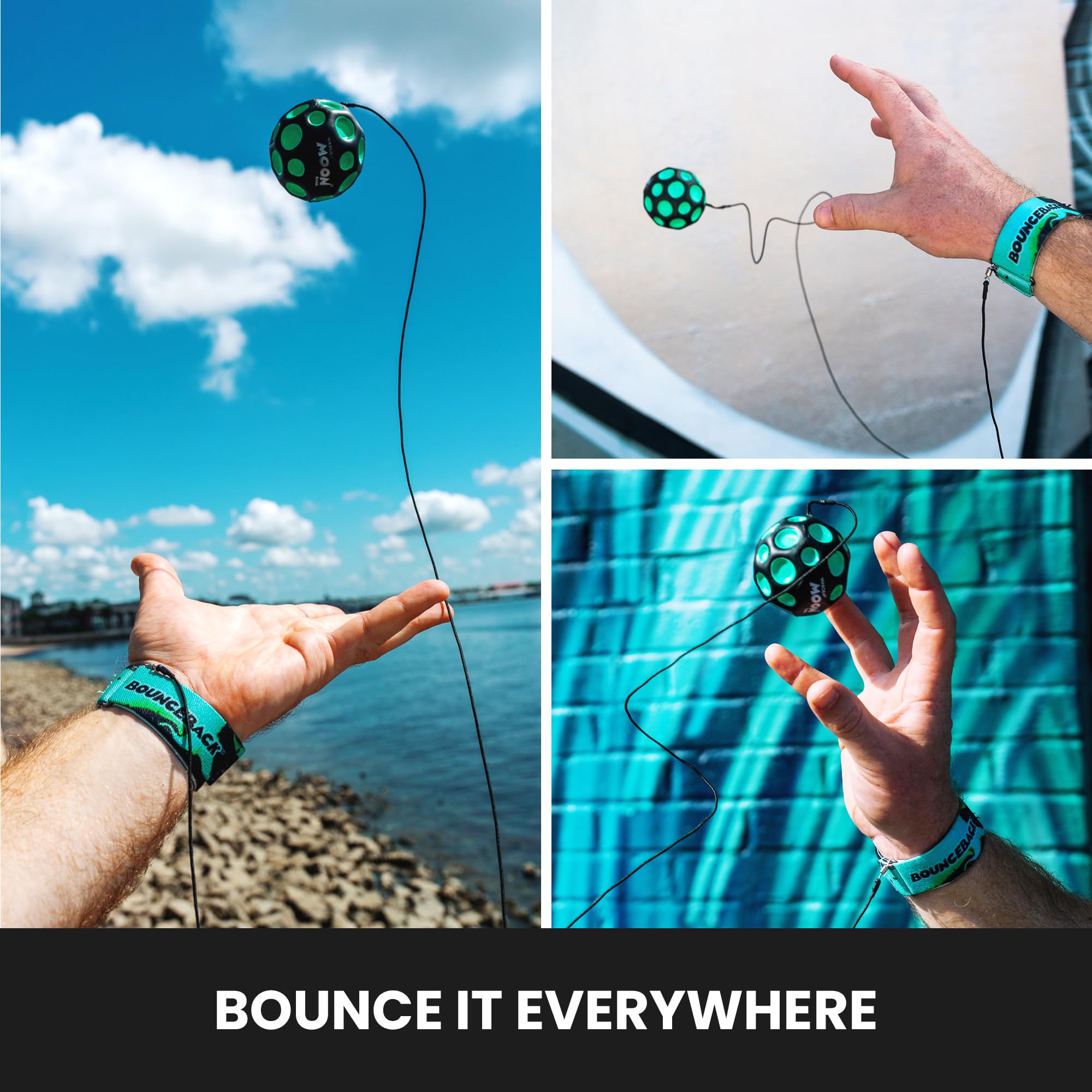 Waboba Bounceback Returning Moon Ball – Hyper Bouncy Ball That Comes Back to You