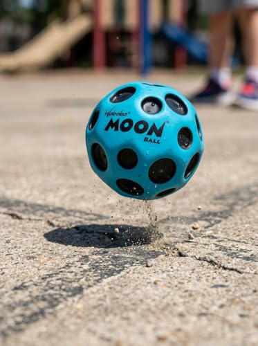 Waboba Moon Ball - Hyper Bouncy Ball with Pop Sound - Blue - for All Ages