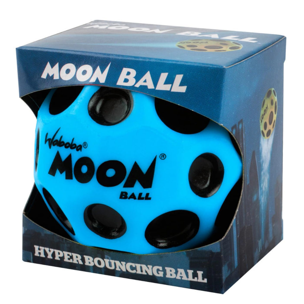 Waboba Moon Ball - Hyper Bouncy Ball with Pop Sound - Blue - for All Ages