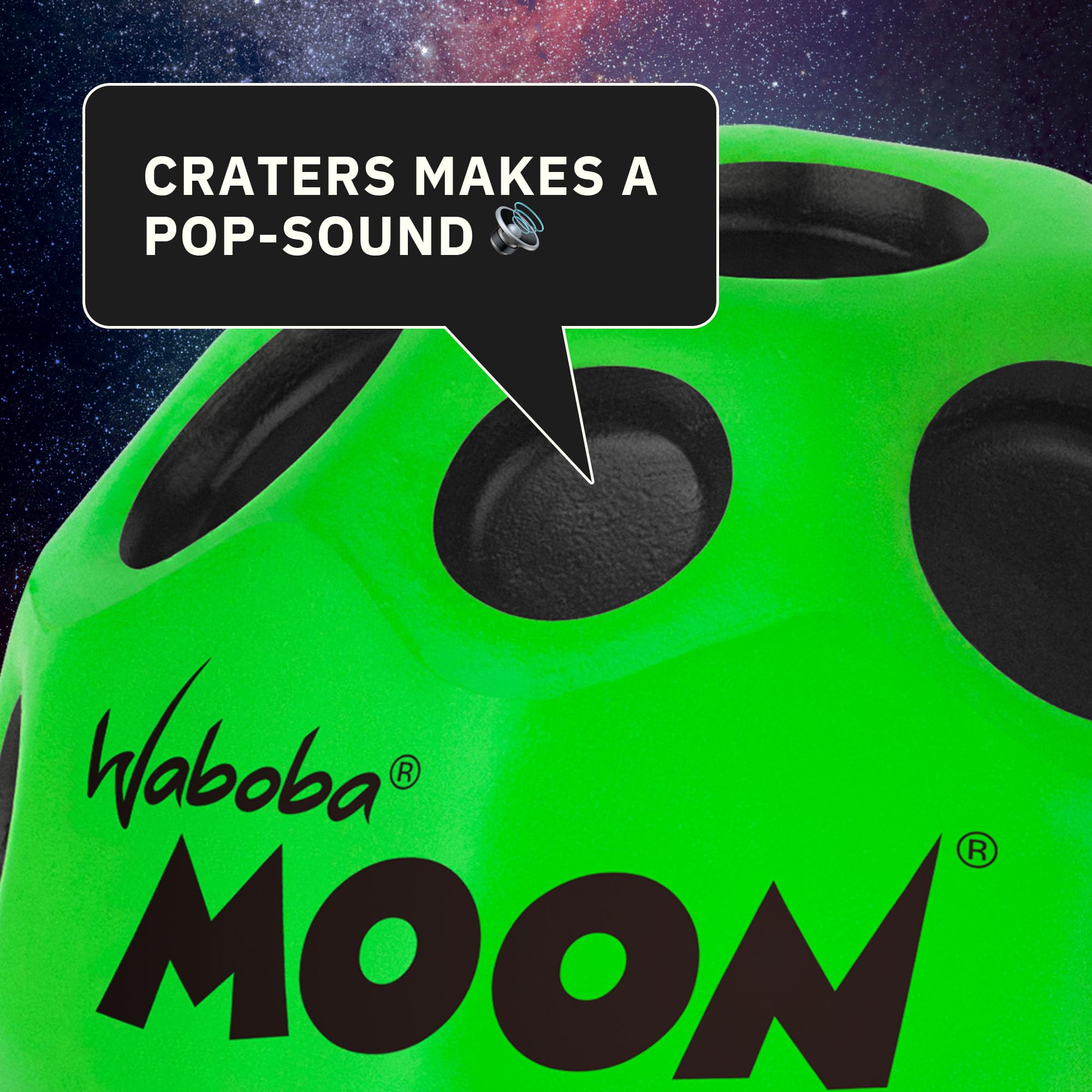 Waboba Moon Ball – Hyper Bouncy Ball with Pop Sound for Indoor & Outdoor Play