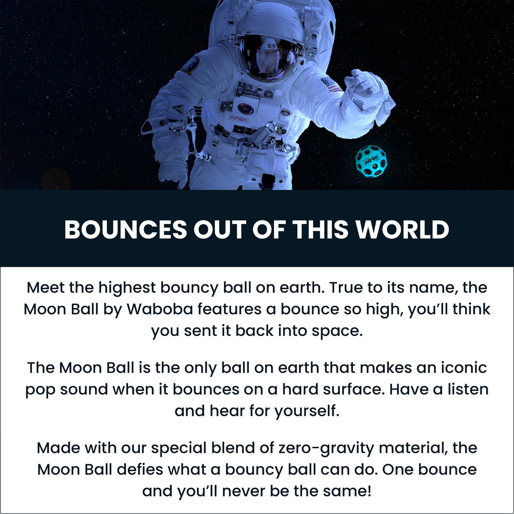 Waboba Original Moon Ball – Hyper Bouncy Ball That Pops on Impact for Indoor and Outdoor Fun