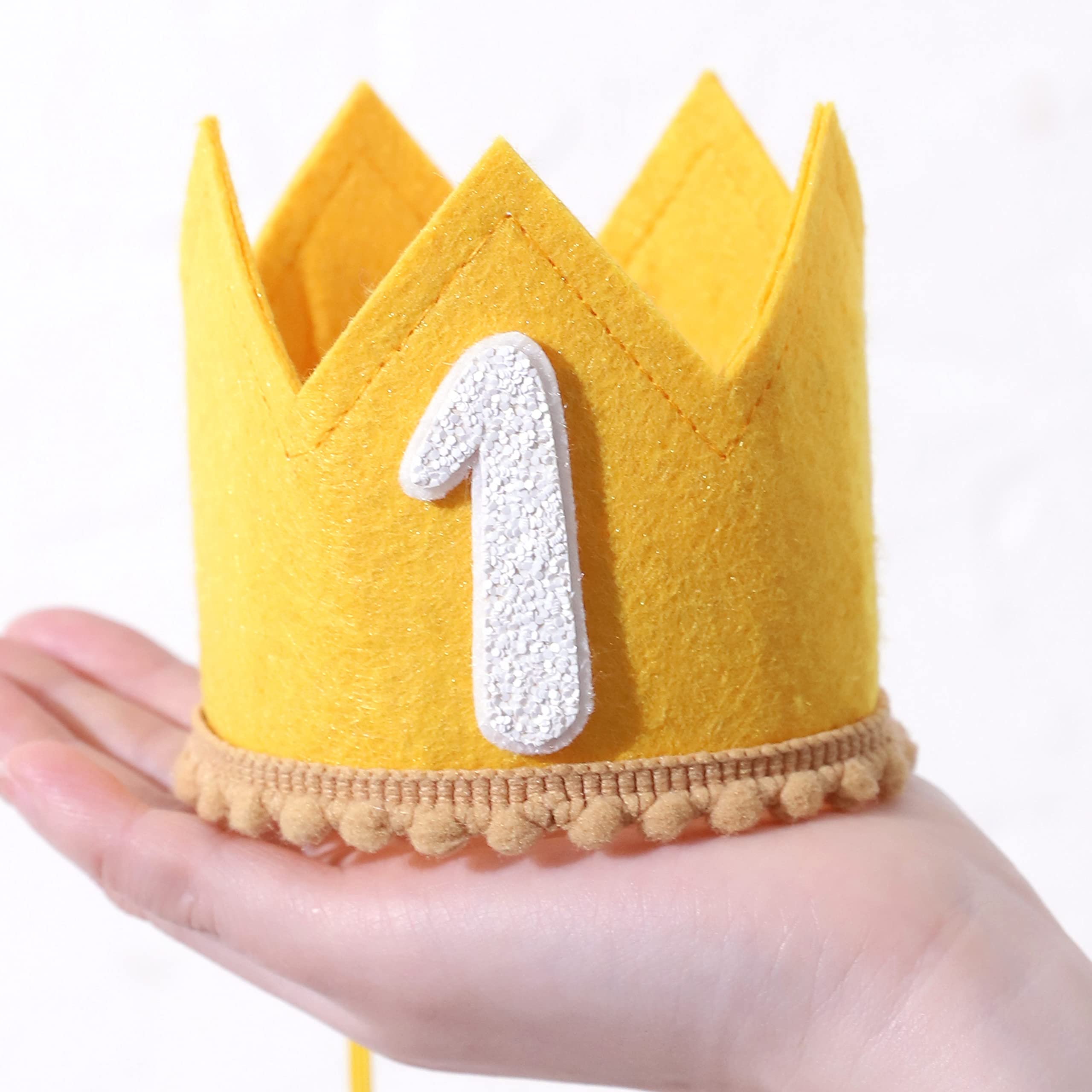 WAHAWU Baby 1st Birthday Crown – Pink Candy Color Headwear for First Birthday Party