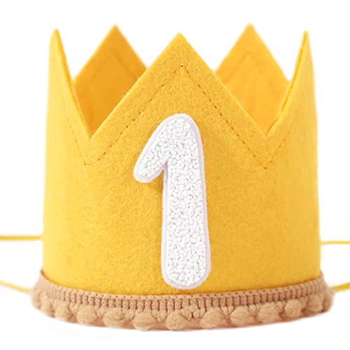 WAHAWU Baby 1st Birthday Crown – Pink Candy Color Headwear for First Birthday Party