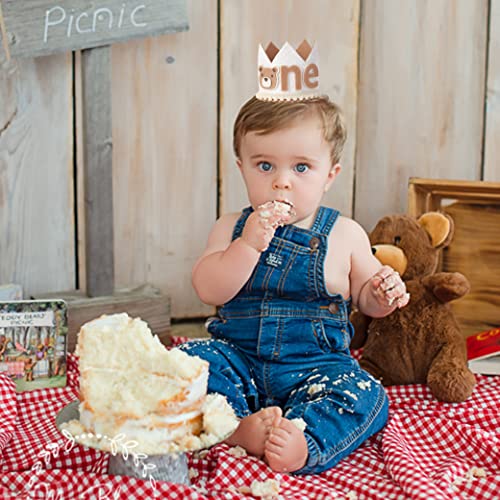 WAHAWU Little Bear Wild One First Birthday Crown Hat – Neutral Baby Headwear for Boys & Girls