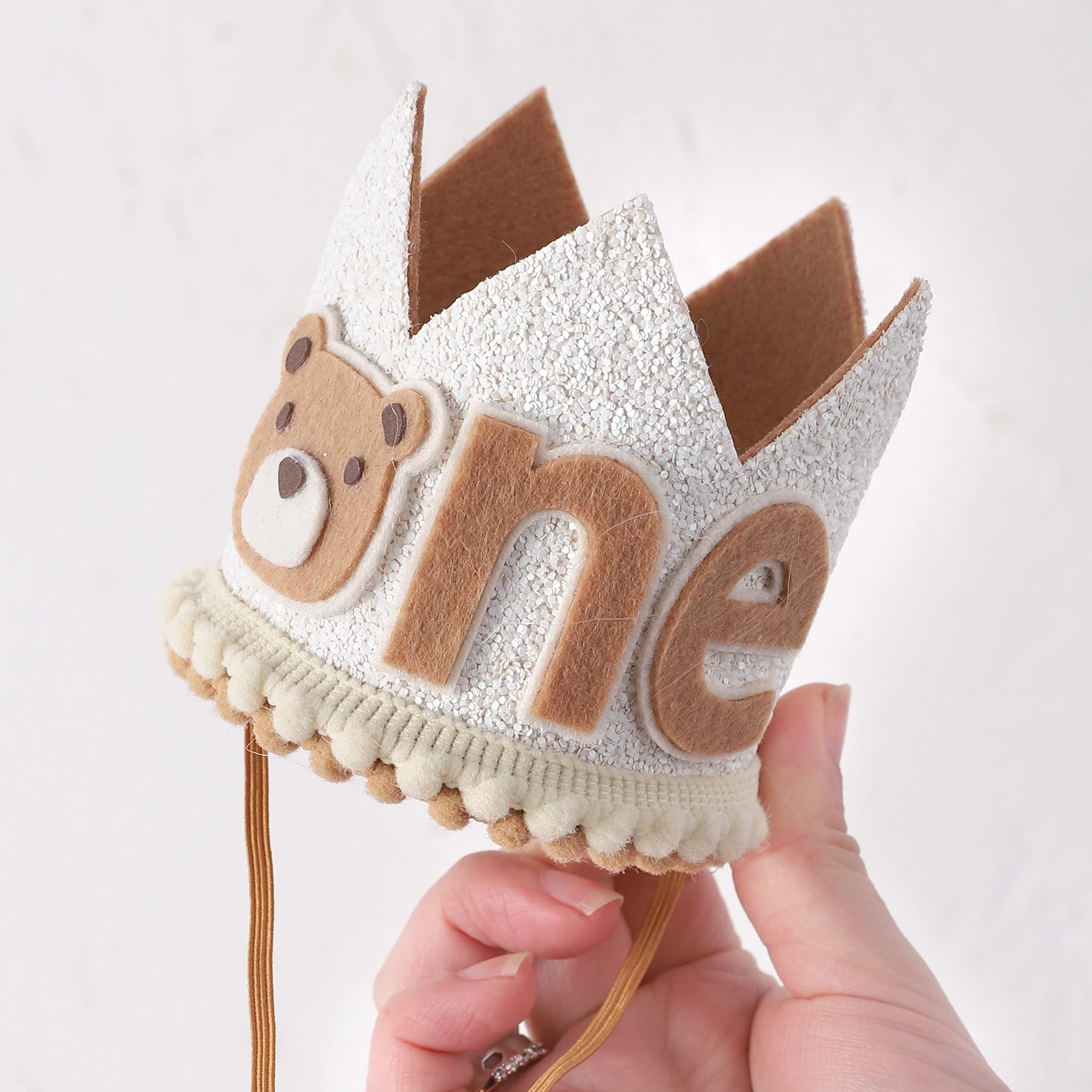 WAHAWU Little Bear Wild One First Birthday Crown Hat – Neutral Baby Headwear for Boys & Girls