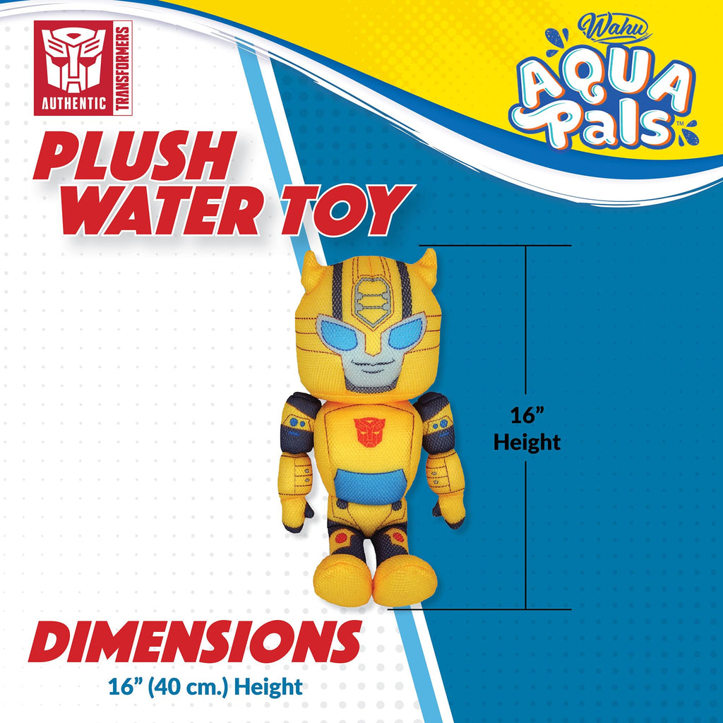 WAHU Aqua Pals Transformers Bumblebee 16-Inch Waterproof Plush Toy for Pool & Bath