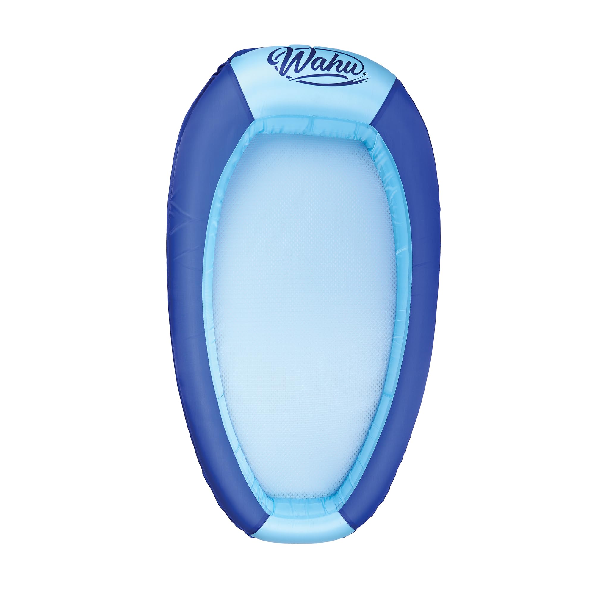 WAHU Hydro Lounger Inflatable Pool Float for Sunbathing, Sit-Up Design, Blue/Light Blue, Supports 250 lbs