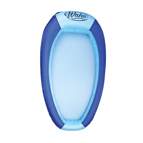 WAHU Hydro Lounger Inflatable Pool Float for Sunbathing, Sit-Up Design, Blue/Light Blue, Supports 250 lbs