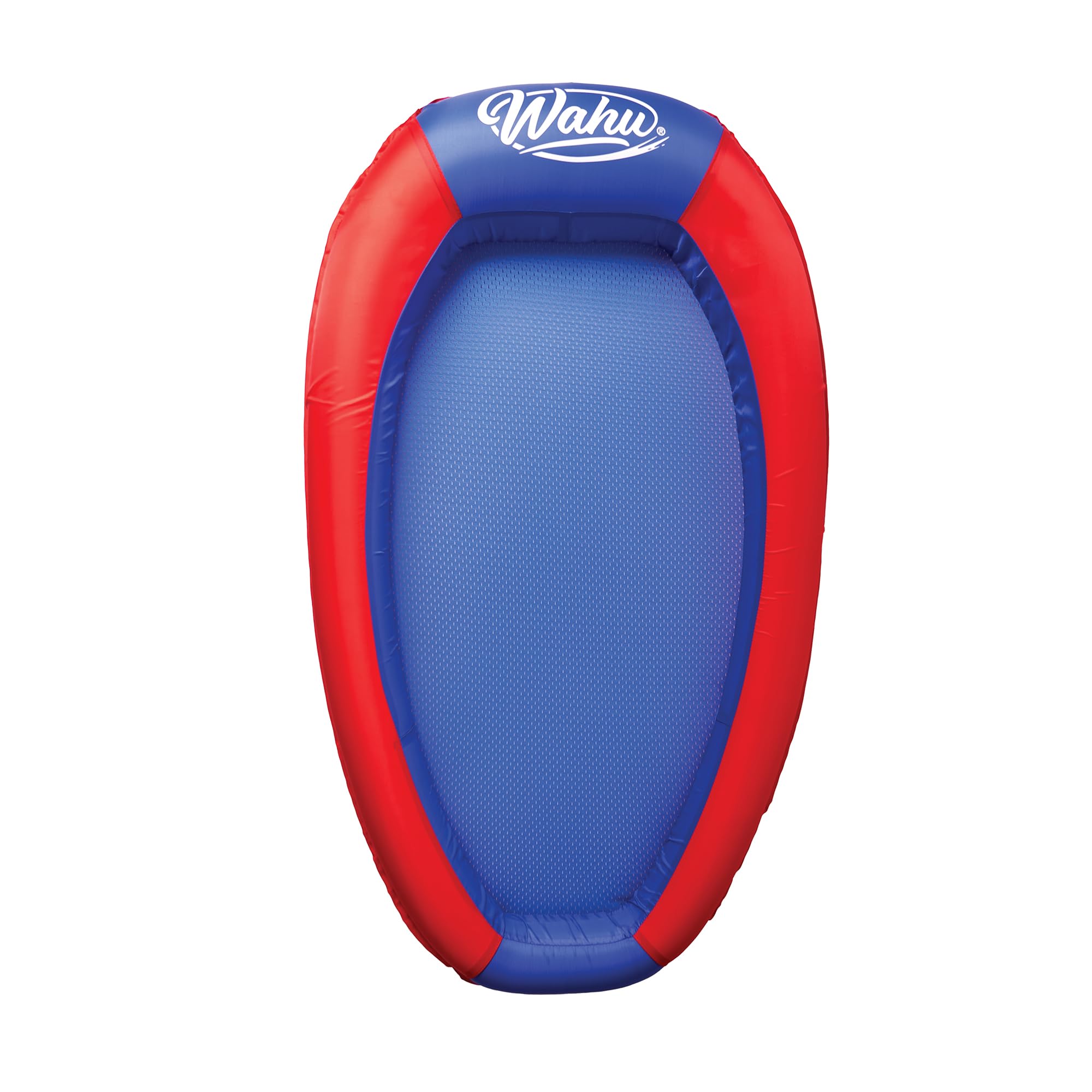 Wahu Hydro Lounger Red/Blue Inflatable Pool Float for Sunbathing and Sitting Up