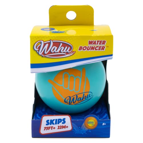 Wahu Water Bouncer 3.5" Teal Foam Skipping Ball – Skips Over 75 Feet on Water