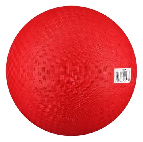 WAKA Official Kickball for Youth – 8.5 Inch Red Rubber Ball for Playground and League Play
