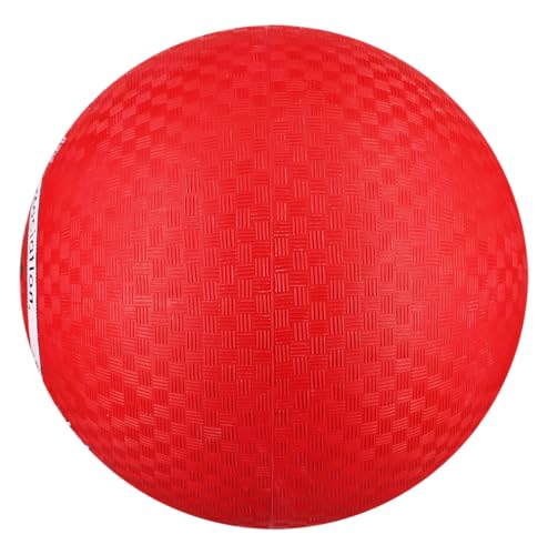 WAKA Official Kickball for Youth – 8.5 Inch Red Rubber Ball for Playground and League Play