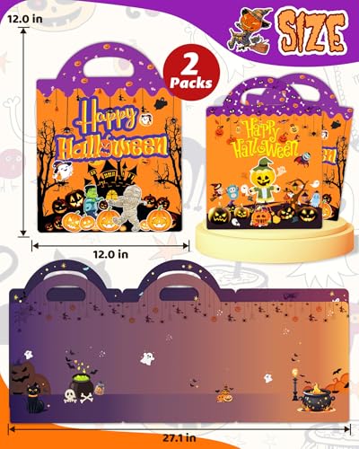 Walenced Reusable Halloween Sticker Book for Toddlers: 72 Waterproof PVC Stickers with Portable Handle
