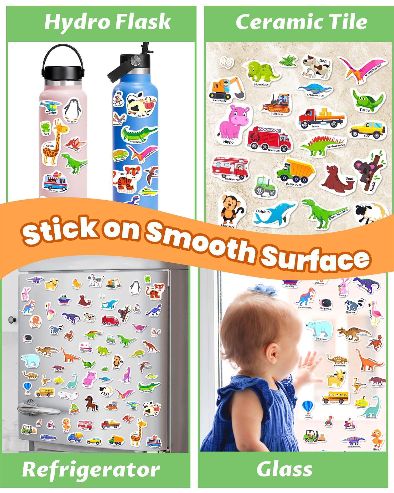 Walenced Reusable Sticker Book for Toddlers – 104 Stickers, 3 Themes, Waterproof & Portable