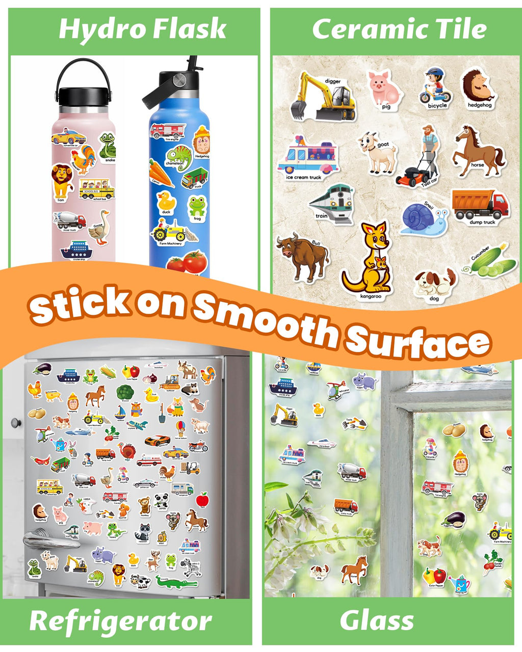 Walenced Reusable Sticker Book for Toddlers – 111-Piece Travel Toy with 3 Themes, Screen-Free Fun
