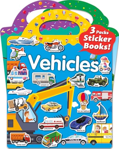 Walenced Reusable Sticker Book for Toddlers – 111-Piece Travel Toy with 3 Themes, Screen-Free Fun