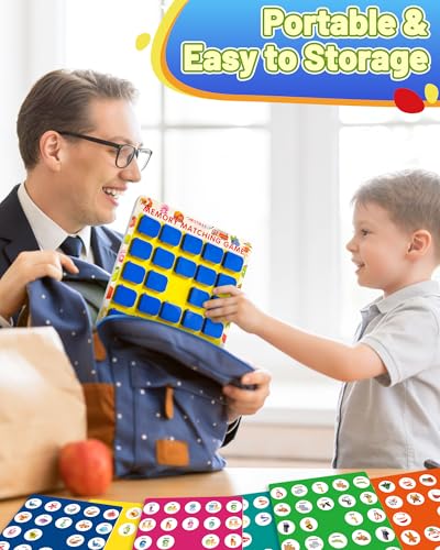 Walenty Matching Memory Game for Kids Ages 3-8 – 12 Themes, Wooden Board, Travel-Friendly Educational Toy