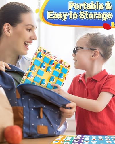 Walenty Matching Memory Game for Kids Ages 3-8 – Travel Size Board Game with 12 Themes