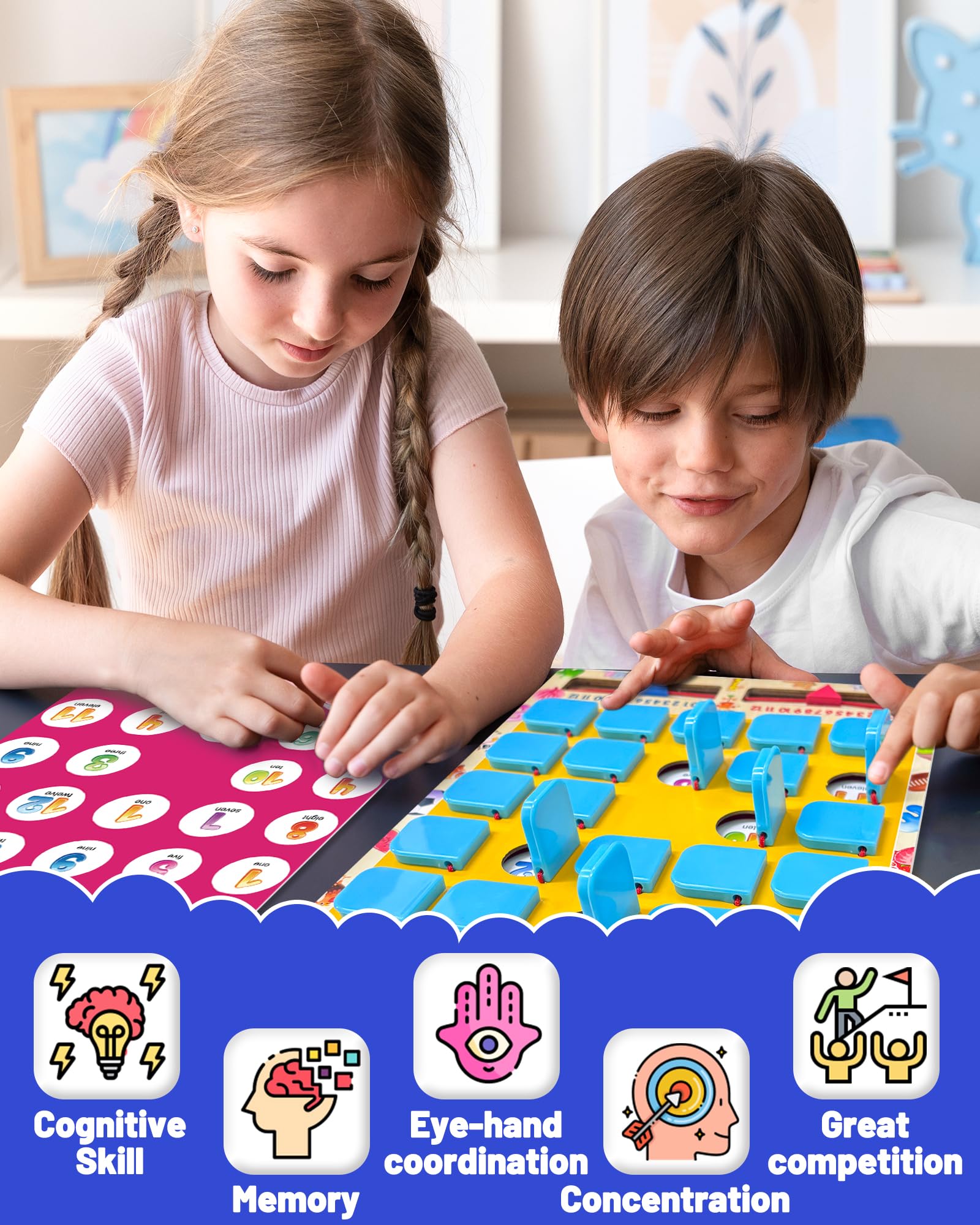 Walenty Matching Memory Game for Kids Ages 3-8 – Travel Size Board Game with 12 Themes