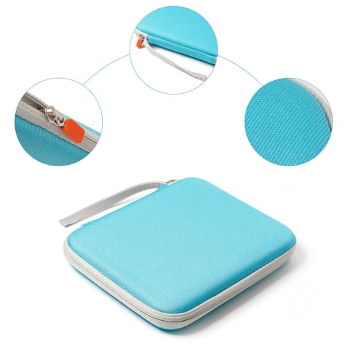 WannaBi 80-Pocket Card Case Holder for Yoto Cards – Cerulean EVA Zippered Organizer with Angled Sleeves