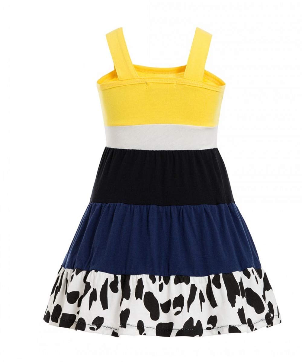 Waruila Jessie Costume Dress for Little Girls - Cotton Tank with Bow Tie, Sizes 3T-10T