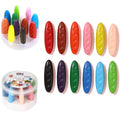 Washable Peanut Crayons for Toddlers – 12 Non-Toxic Colors, Easy Grip for Kids Ages 1-8