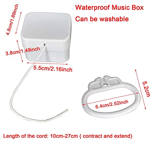 Washable Pull String Music Box Plays 'You Are My Sunshine' – Waterproof Windup Crib Toy for Babies & Adult Stress Relief