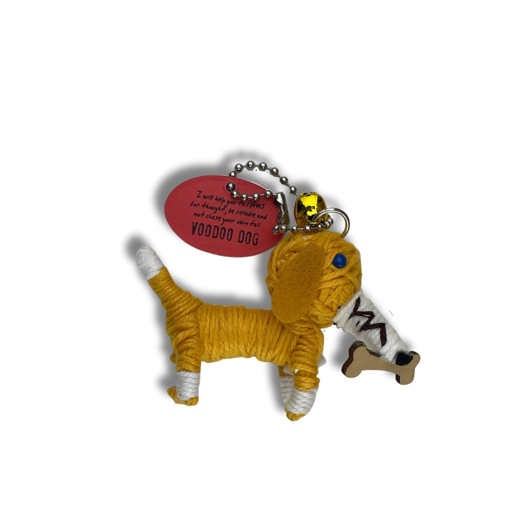 Watchover Voodoo Dog Keychain – 3-Inch Handcrafted String Doll for Positivity and Good Luck