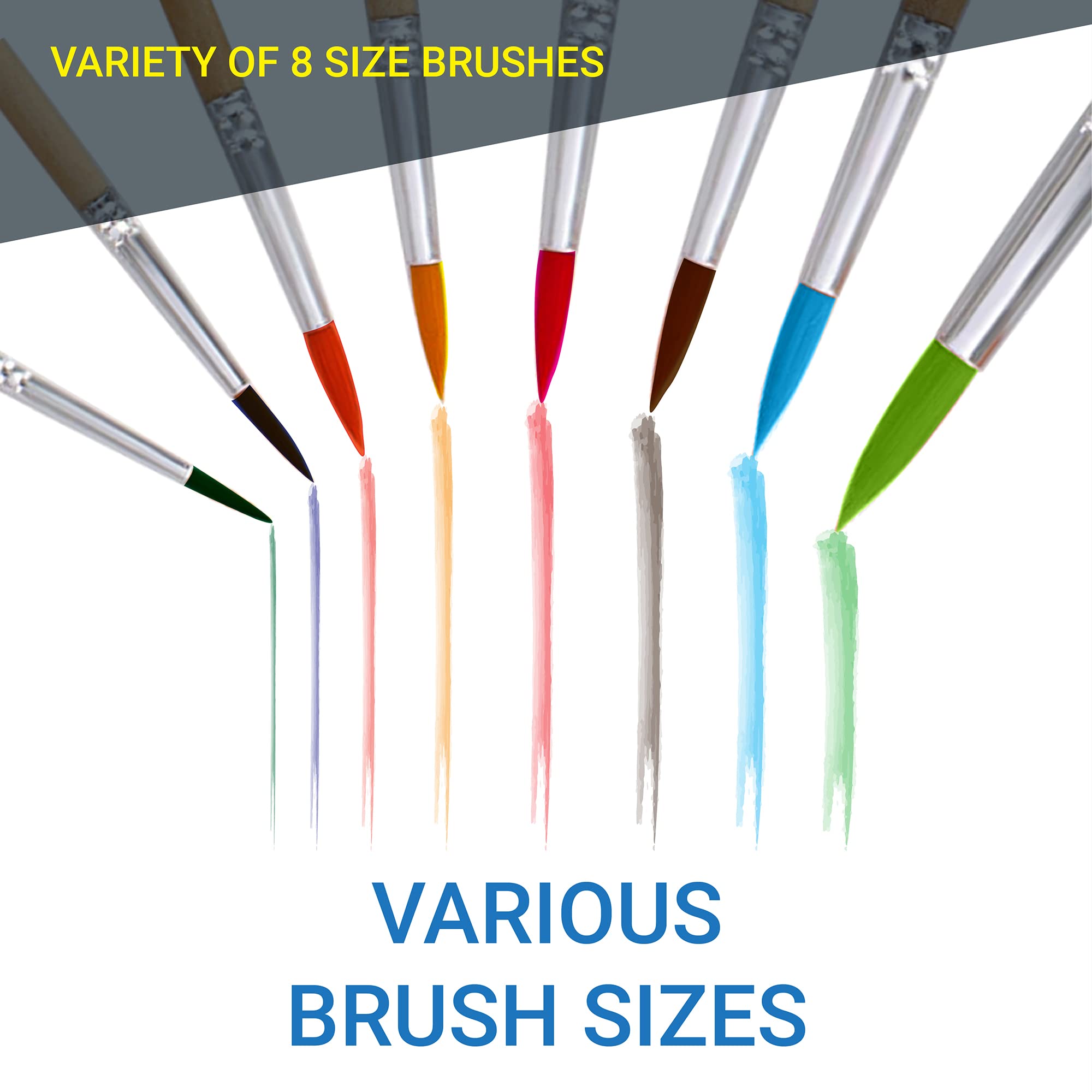 Watercolor Paint Set for Kids - 16 Vivid Colors, Paper Pad & 8 Brushes - Non-Toxic & Washable