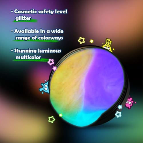 Waterelf Glow in The Dark Putty – Rose Red/Blue/Purple, 3.2 oz – Fidget Stress Relief Therapy Toy for Kids & Adults