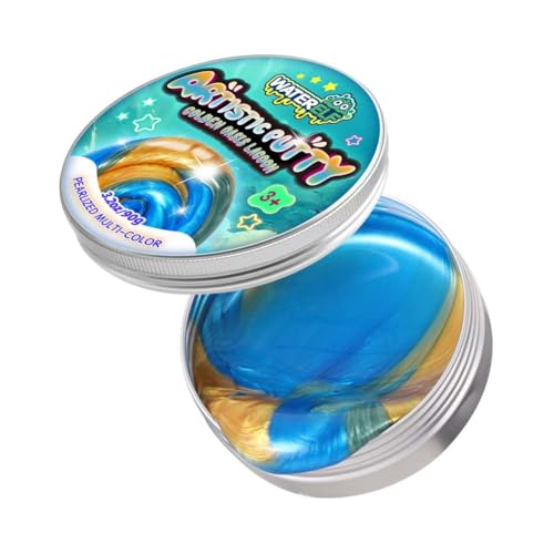 WATERELF Play Putty – Non-Sticky Fidget Putty Tin for Kids & Adults, 3 Colors (Gold, Blue, Purple)