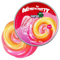 WATERELF Transparent Putty Slime - Non-Sticky Fidget Toy for Stress Relief, Pink/Yellow (3.2 oz)