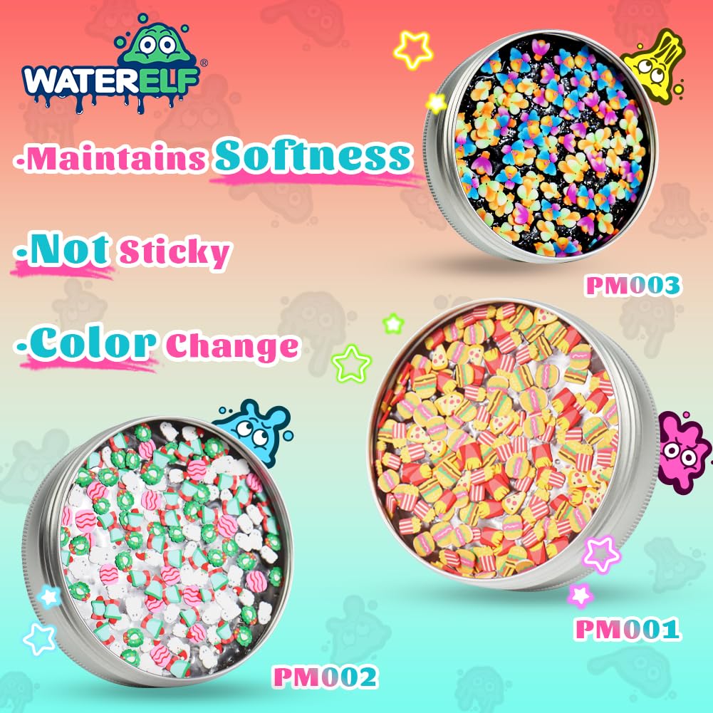 WATERELF Transparent Putty with Mix-Ins – Non-Sticky Fidget Toy for Stress Relief