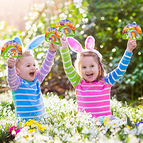 WATINC 40Pcs Easter Resurrection Hanging Ornaments - Religious Craft Kit with Stickers and Cardboard for Kids