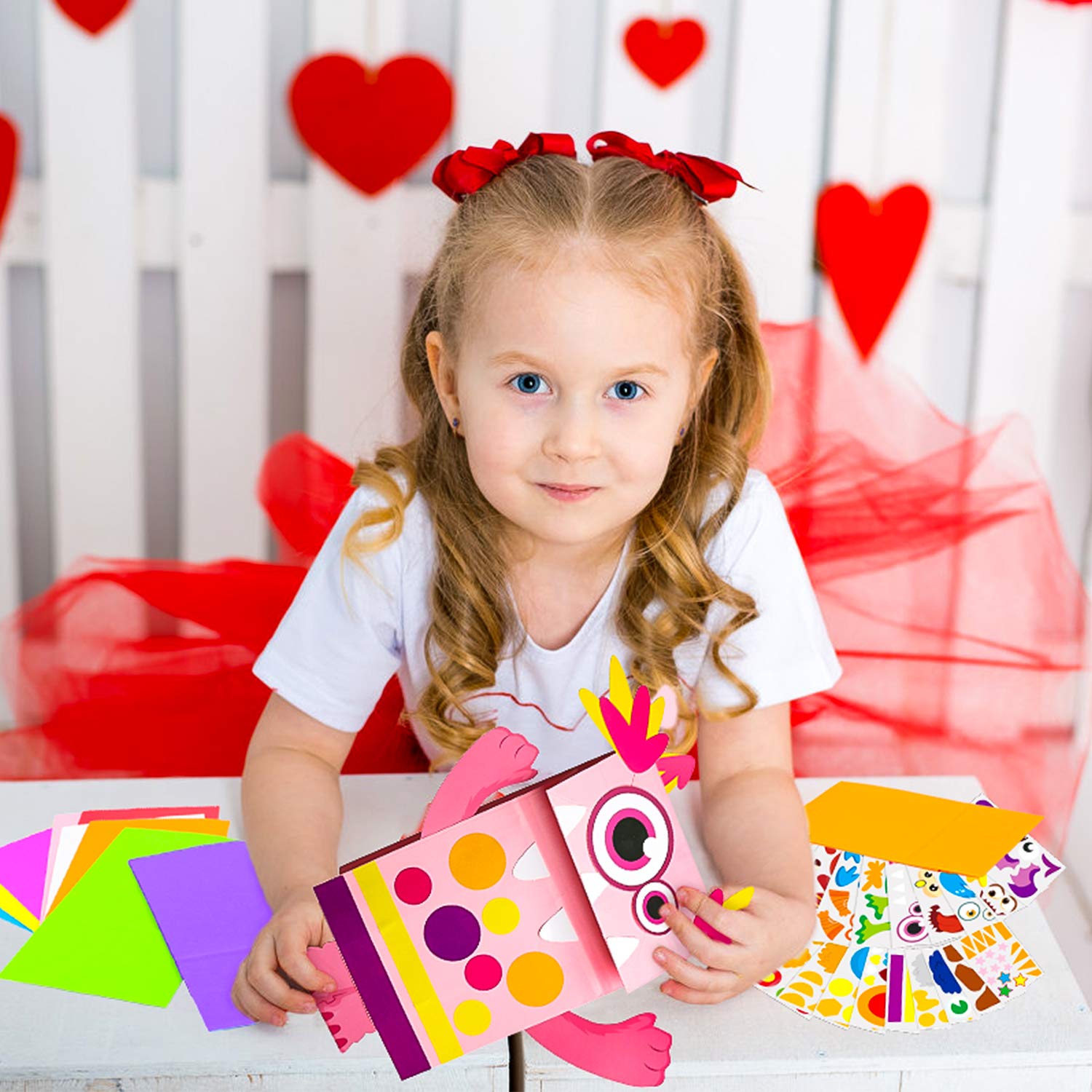 WATINC 9Pack DIY Monster Hand Puppet Kit - Creative Craft for Kids