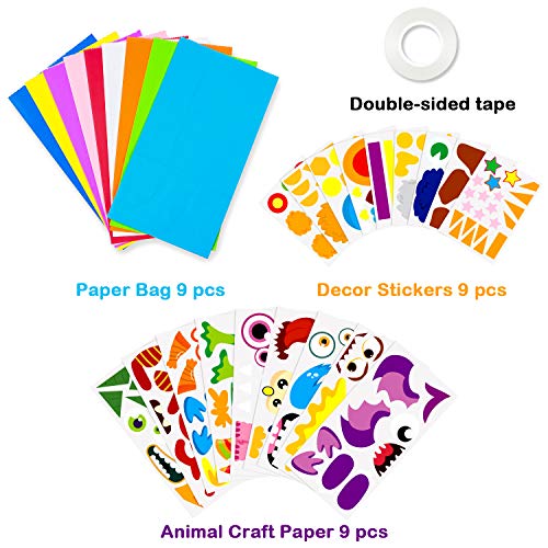 WATINC 9Pack DIY Monster Hand Puppet Kit - Creative Craft for Kids