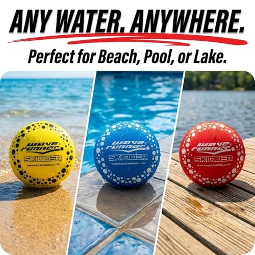 Wave Runner Water Bouncing Frisbee – The 3-Inch Skidder That Skips Across Water (Color May Vary)