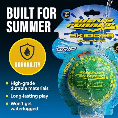 Wave Runner Water Bouncing Frisbee – The 3-Inch Skidder That Skips Across Water (Color May Vary)