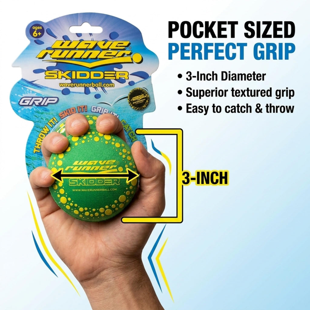 Wave Runner Water Bouncing Frisbee – The 3-Inch Skidder That Skips Across Water (Color May Vary)
