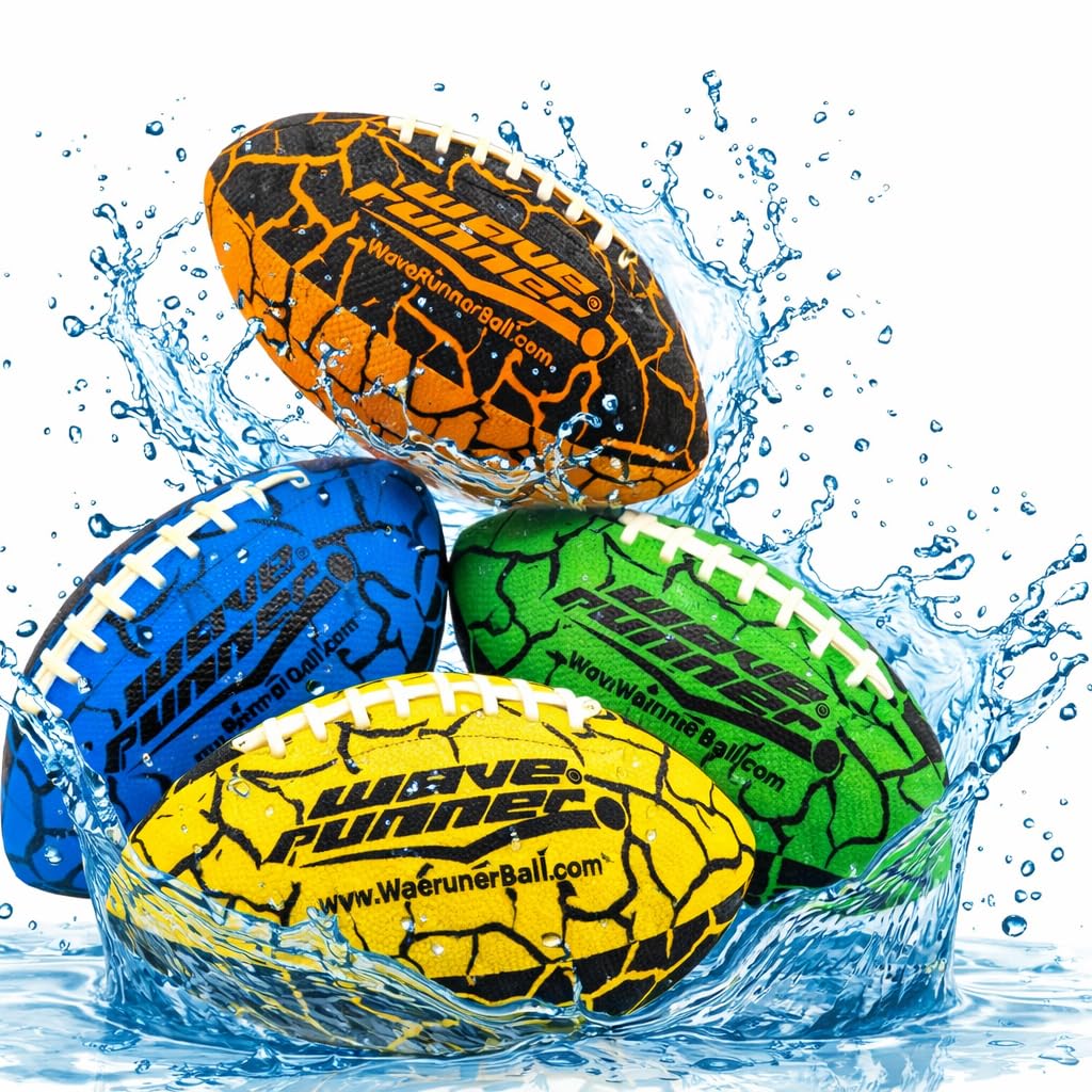 Wave Runner Water Football – 9.25 Inch, Grips When Wet, Floats, for Pool Beach Lake