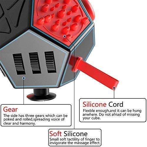 WCZCBOYA 12-Sided Fidget Cube (Dodecagon) – Red, Stress Relief & Focus Toy for ADHD, ADD, Autism