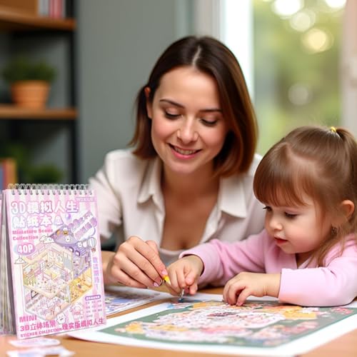 WDXIUE Scene Sticker Kit – 20 DIY 3D Sticker Scenes for Creative Play and Stress Relief