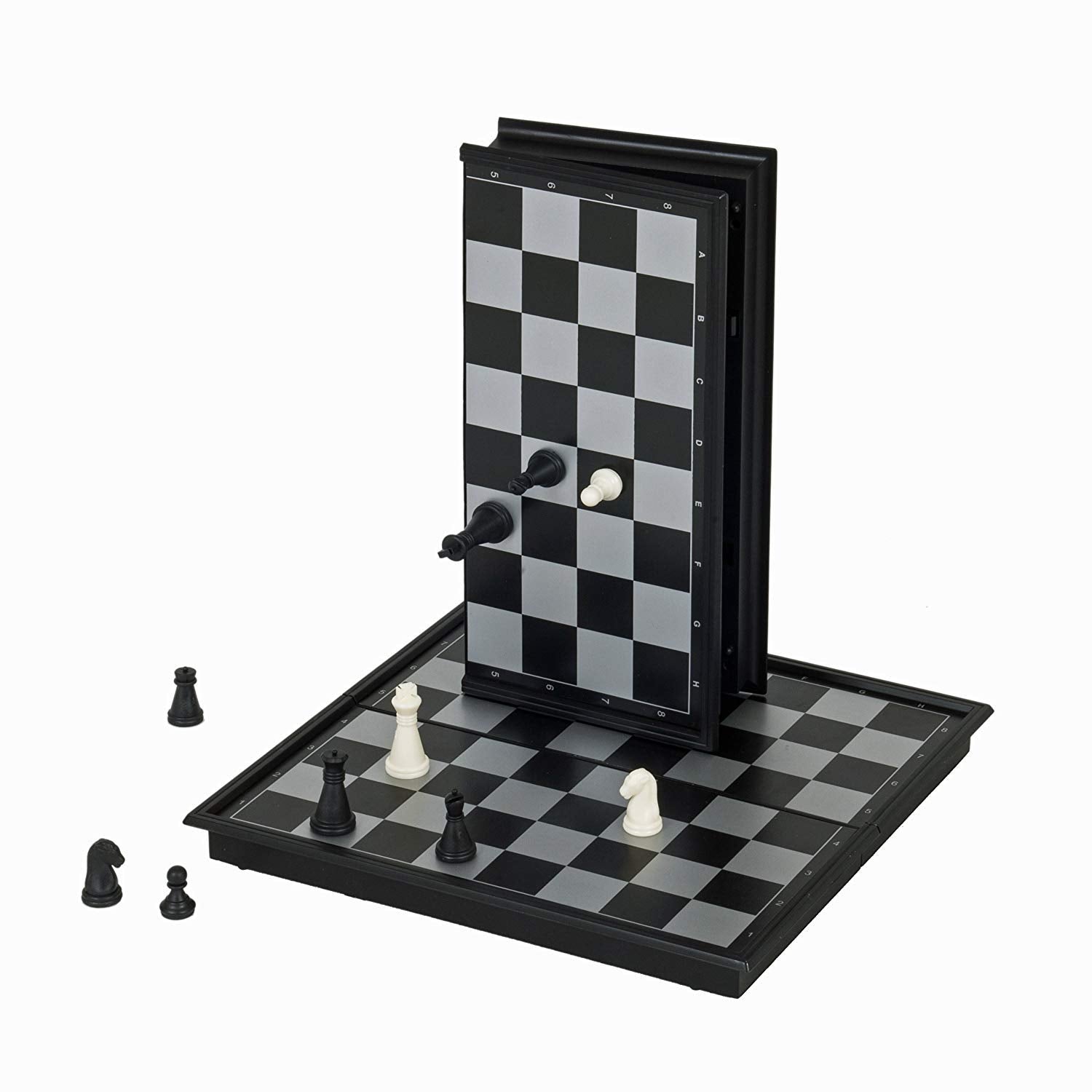 WE Games 8-Inch Travel Chess Set with Magnetic Pieces and Foldable Board