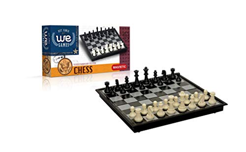 WE Games 8-Inch Travel Chess Set with Magnetic Pieces and Foldable Board