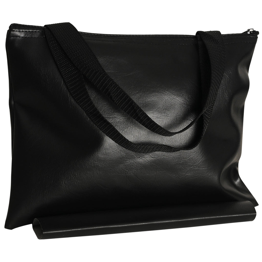 WE Games Black Leatherette Chess Bag - 12 Inch, Waterproof Travel Case