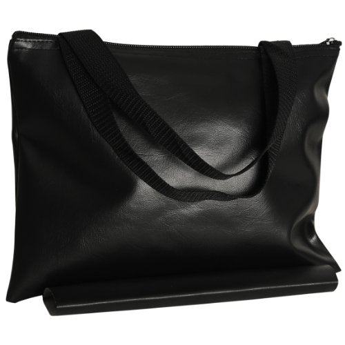 WE Games Black Leatherette Chess Bag - 12 Inch, Waterproof Travel Case