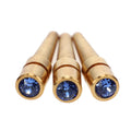 WE Games Brass Cribbage Pegs with Austrian Crystals - 3 Pack - Sapphire Blue