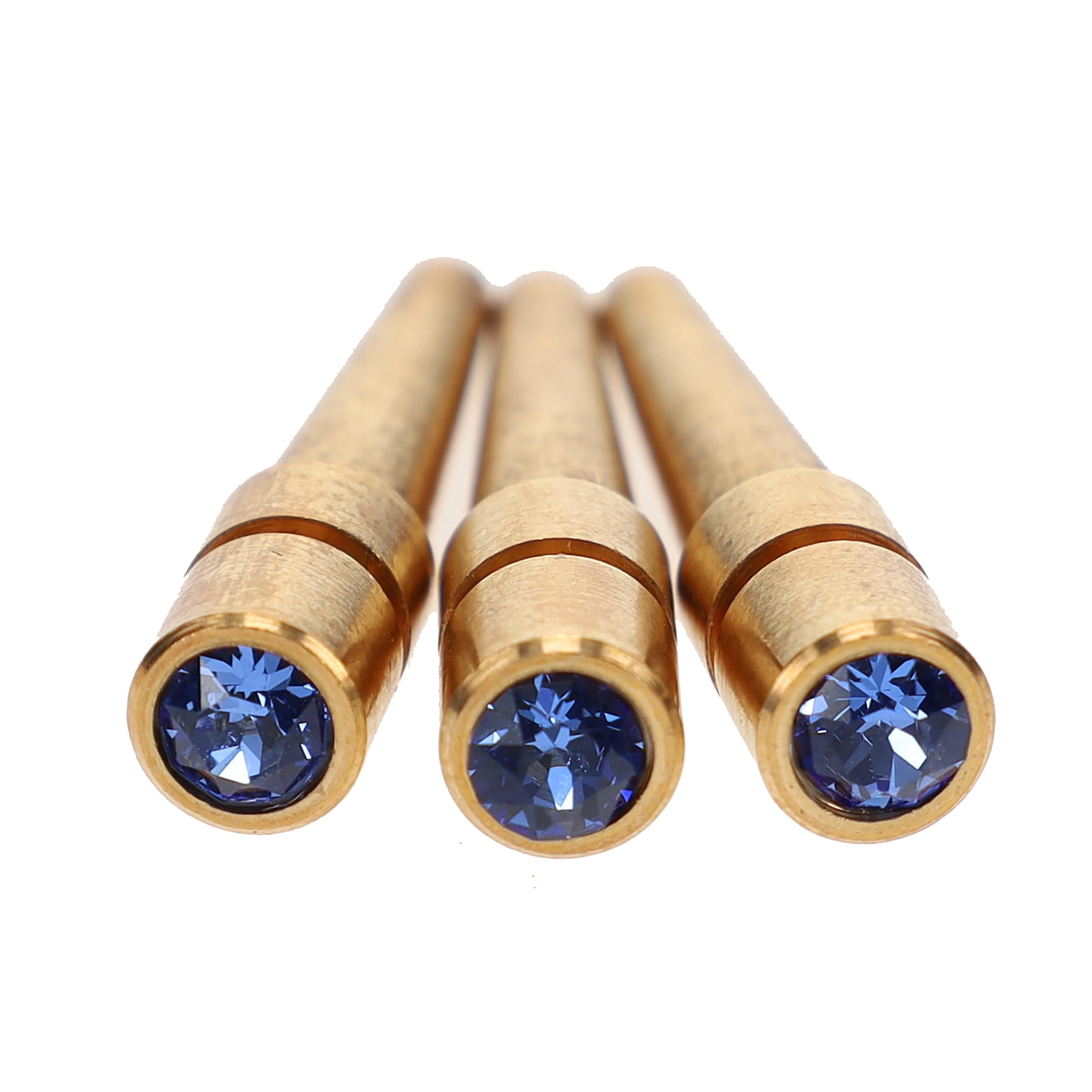 WE Games Brass Cribbage Pegs with Austrian Crystals - 3 Pack - Sapphire Blue